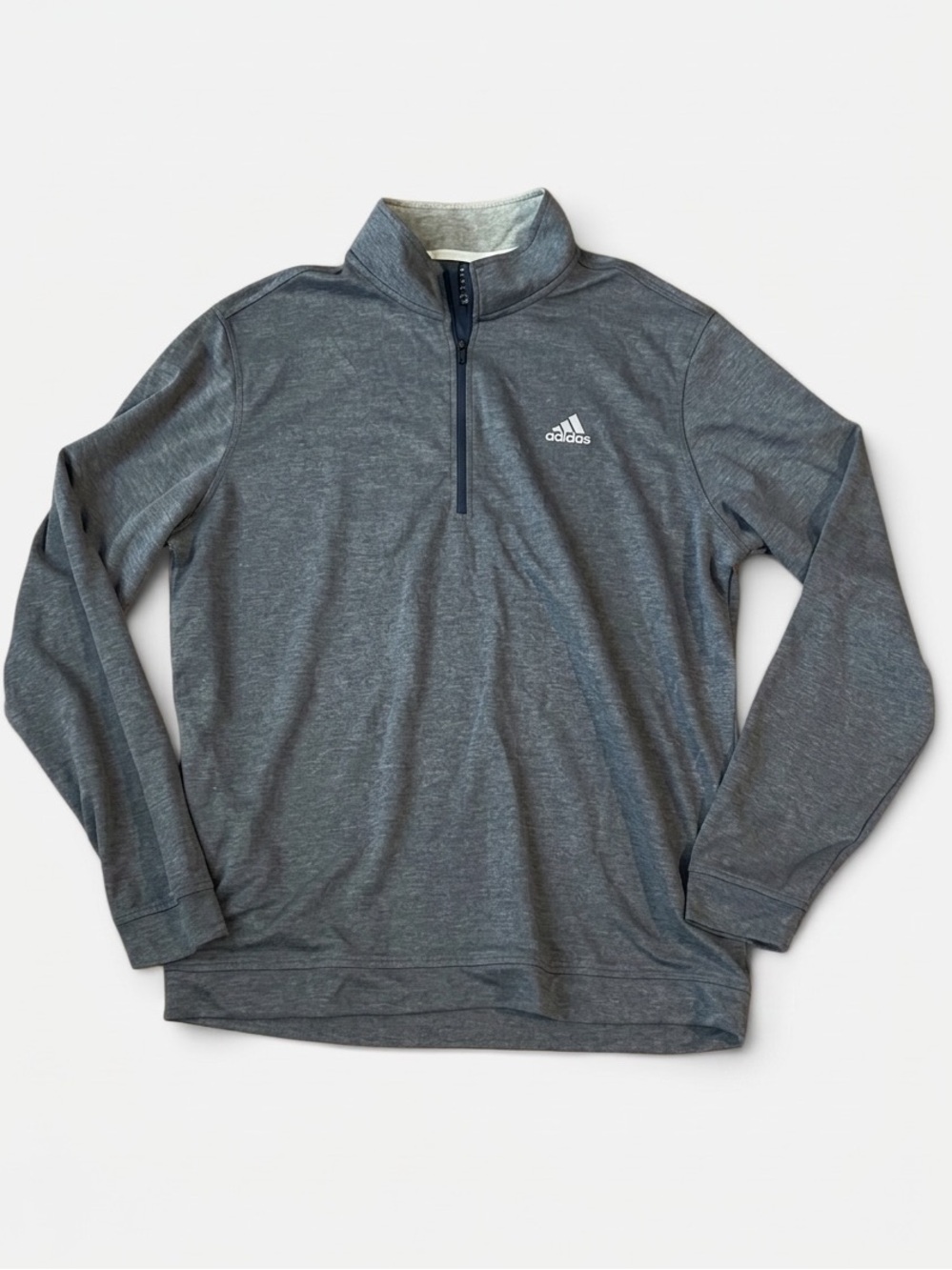 EUC Adidas Men's Quarter Zip Pullover Large Athletic Golf Training Sweatshirt